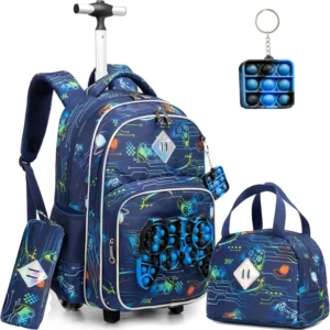 Rolling Backpack for Boys with Wheels,
