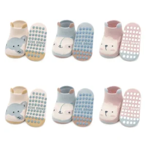 6 Pairs Kids Cotton Socks Non-slip Boys and Girls