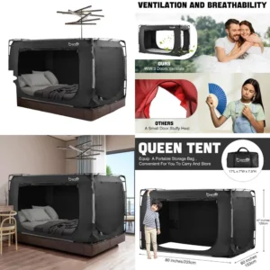 Portable Queen-Size Bed Tent