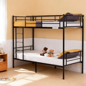 Black Twin Over Twin Bunk Bed